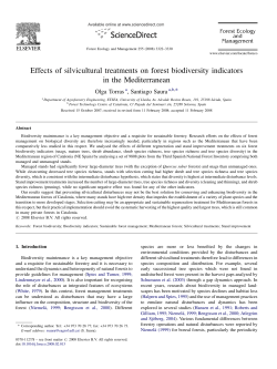 Effects of silvicultural treatments on forest biodiversity indicators in