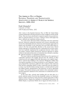 The American Way of Empire: National Tradition and Transatlantic