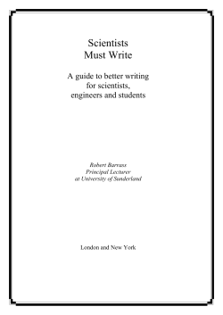 Scientists Must Write