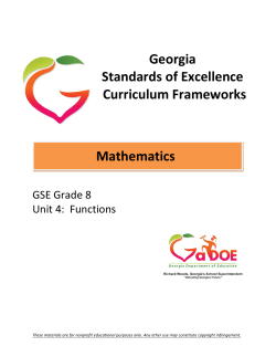 Unit 4 - Georgia Standards
