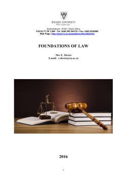 FOUNDATIONS OF LAW