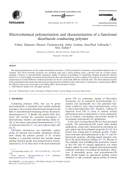 Electrochemical polymerization and characterization of a functional