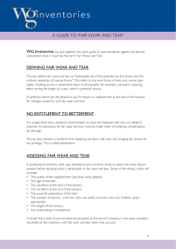 a guide to `fair wear and tear`