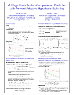 Multihypothesis Motion-Compensated Prediction
