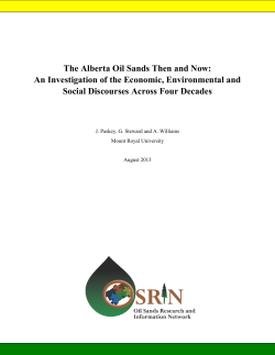 The Alberta Oil Sands Then and Now: An Investigation of the