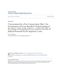 Government by a Few Conservative Men