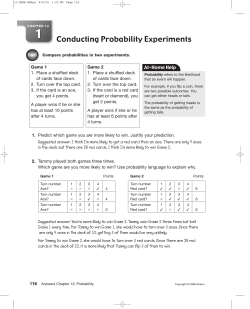 Conducting Probability Experiments