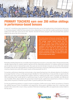 PRIMARY TEACHERS earn over 200 million shillings in