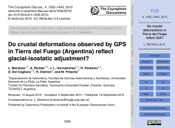 Do crustal deformations in Tierra del Fuego reflect GIA?