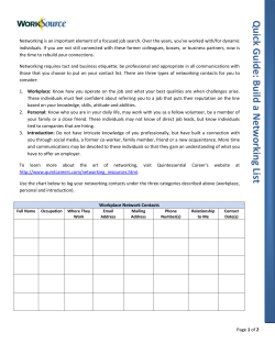 Quick Guide: Build a Networking List