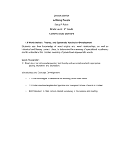 Specialized Vocabulary