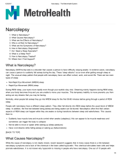 Narcolepsy - The MetroHealth System