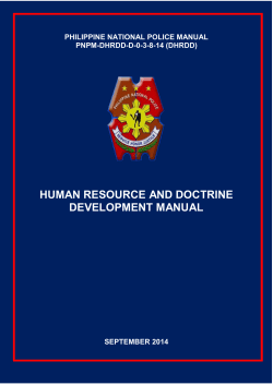 human resource and doctrine development manual