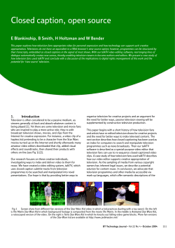 Closed caption, open source