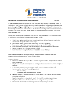 ICPS statement on pediatric patient weights in Kilograms Jan 2016