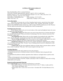Art History 3652 Ancient Andean Art Syllabus