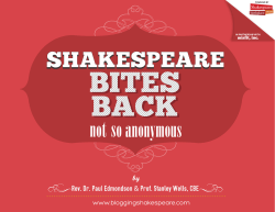 Shakespeare Bites Back: Not So Anonymous