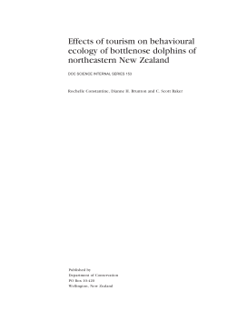 Effects of tourism on behavioural ecology of bottlenose
