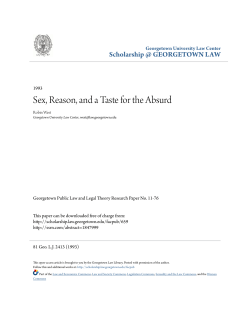 Sex, Reason, and a Taste for the Absurd