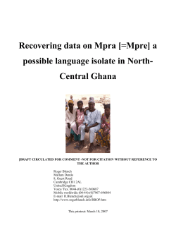 Recovering data on Mpra [=Mpre] a possible