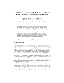 Membrane: A Posteriori Detection of Malicious Code Loading by