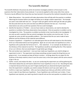 The Scientific Method