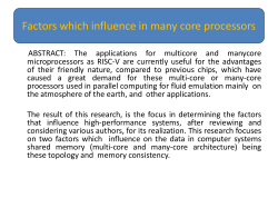 Factors influencing manycore processor - RISC