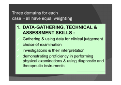 Three domains for each case - all have equal weighting 1. DATA