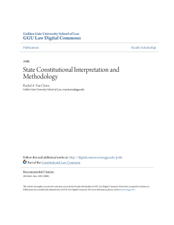 State Constitutional Interpretation and Methodology
