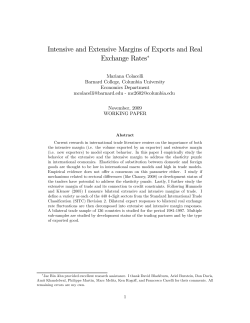 Intensive and Extensive Margins of Exports and