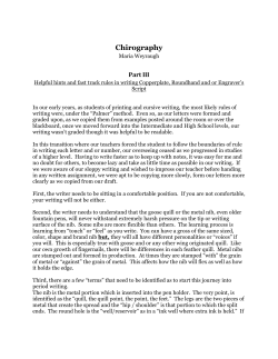 Chirography - Third US Regular Infantry Reenactors