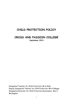 CHILD PROTECTION POLICY CROSS AND PASSION COLLEGE