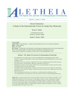 Sweet Chemistry: A Study of the Intermolecular Forces