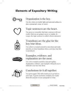 Elements of Expository Writing