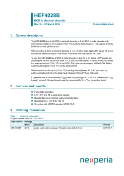 HEF4028B BCD to decimal decoder