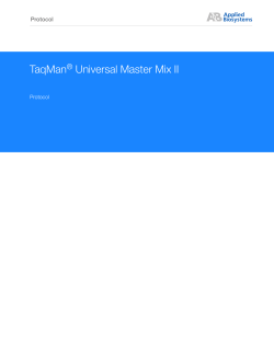 TaqMan® Universal Master Mix II Protocol