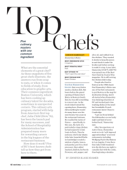 Chefs - Boston University