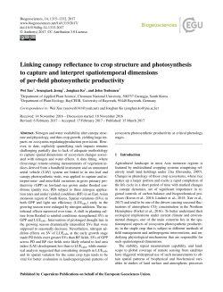Linking canopy reflectance to crop structure and photosynthesis to