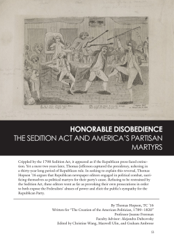 honorable disobedience the sedition act and america`s partisan