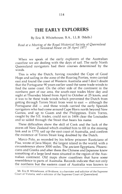 the early explorers - UQ eSpace