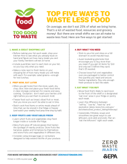 top five ways to waste less food