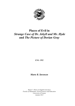 Places of Evil in Strange Case of Dr. Jekyll and Mr. Hyde