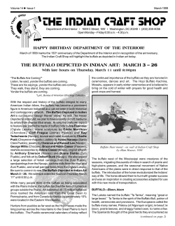 the buffalo depicted in indian art: march 3 &ndash; 26