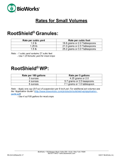 Rates for Small Volumes