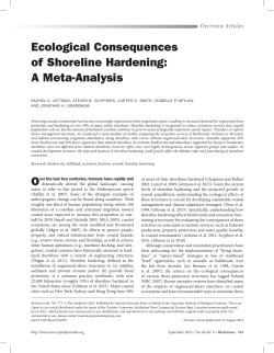 Ecological Consequences of Shoreline Hardening: A
