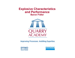 Explosive Characteristics and Performance