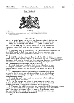 3 EDW VII 1903 No 55 City Single Electorates