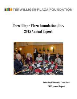 Terwilliger Plaza Foundation Annual Report