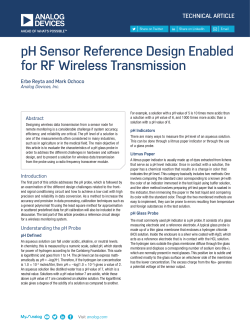 pH Sensor Reference Design Enabled for RF