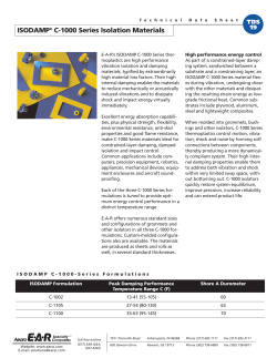 ISODAMP&reg; C-1000 Series Isolation Materials